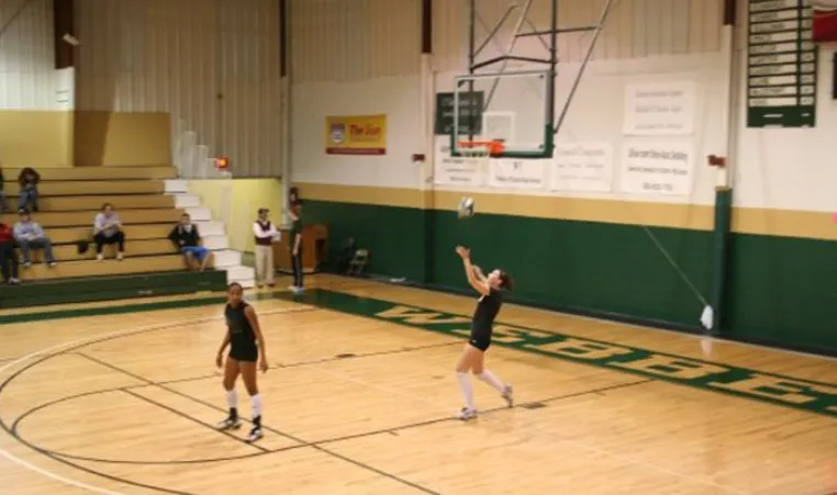 Lisa Warren playing Basketball.